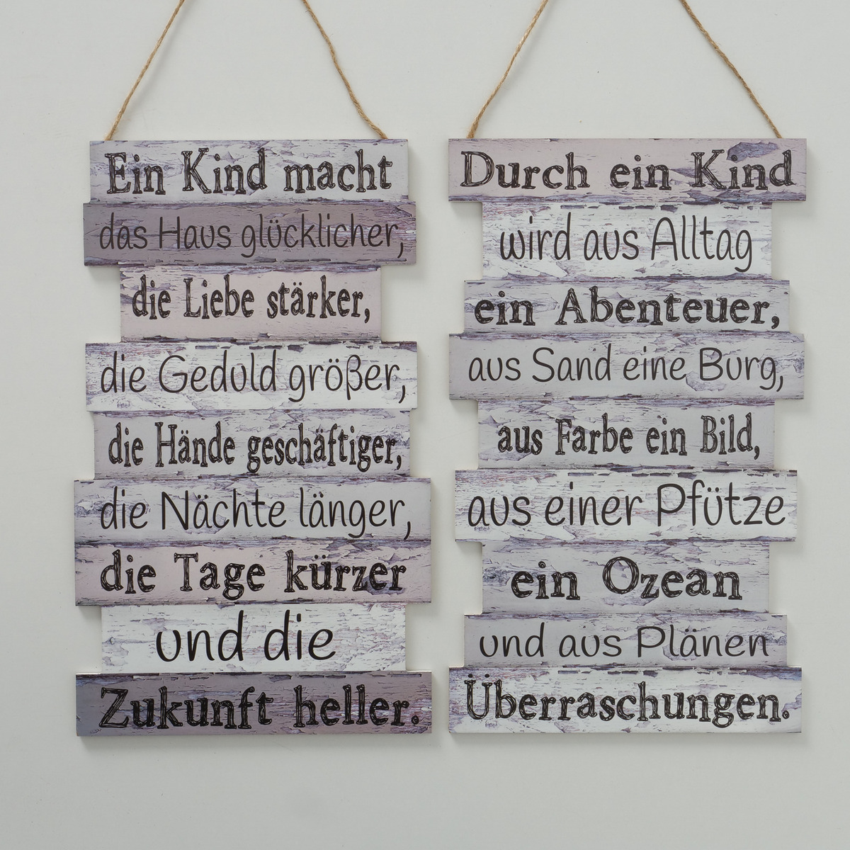 Schild Kinderglück, 2-fach sortiert