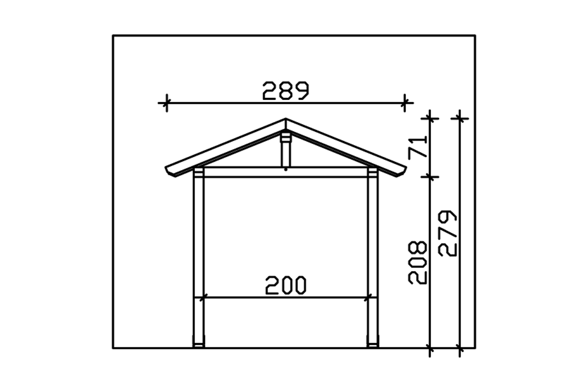 Vordach Stralsund 4 Satteldach