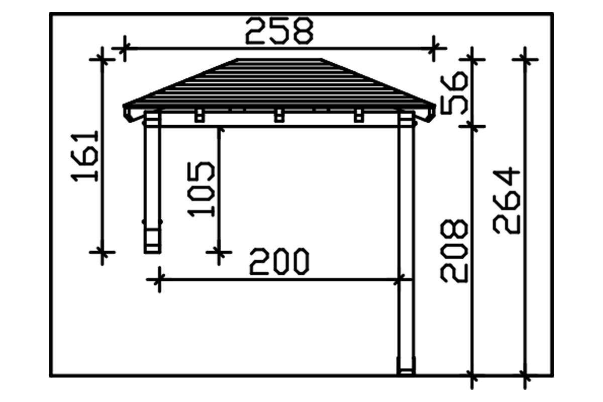 Vordach Wismar 3 Walmdach