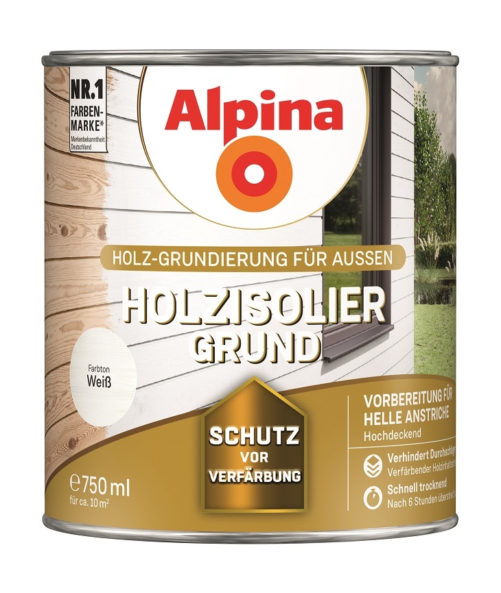 Alpina Farben GmbH Holzisolier-Grund Weiß