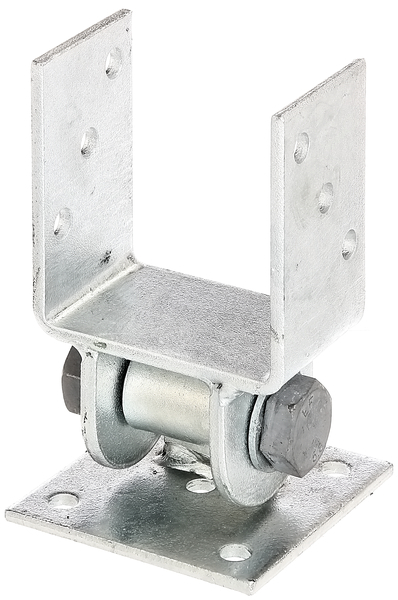 Pfostenträger mit bewegl. Oberteil zum Aufschr.