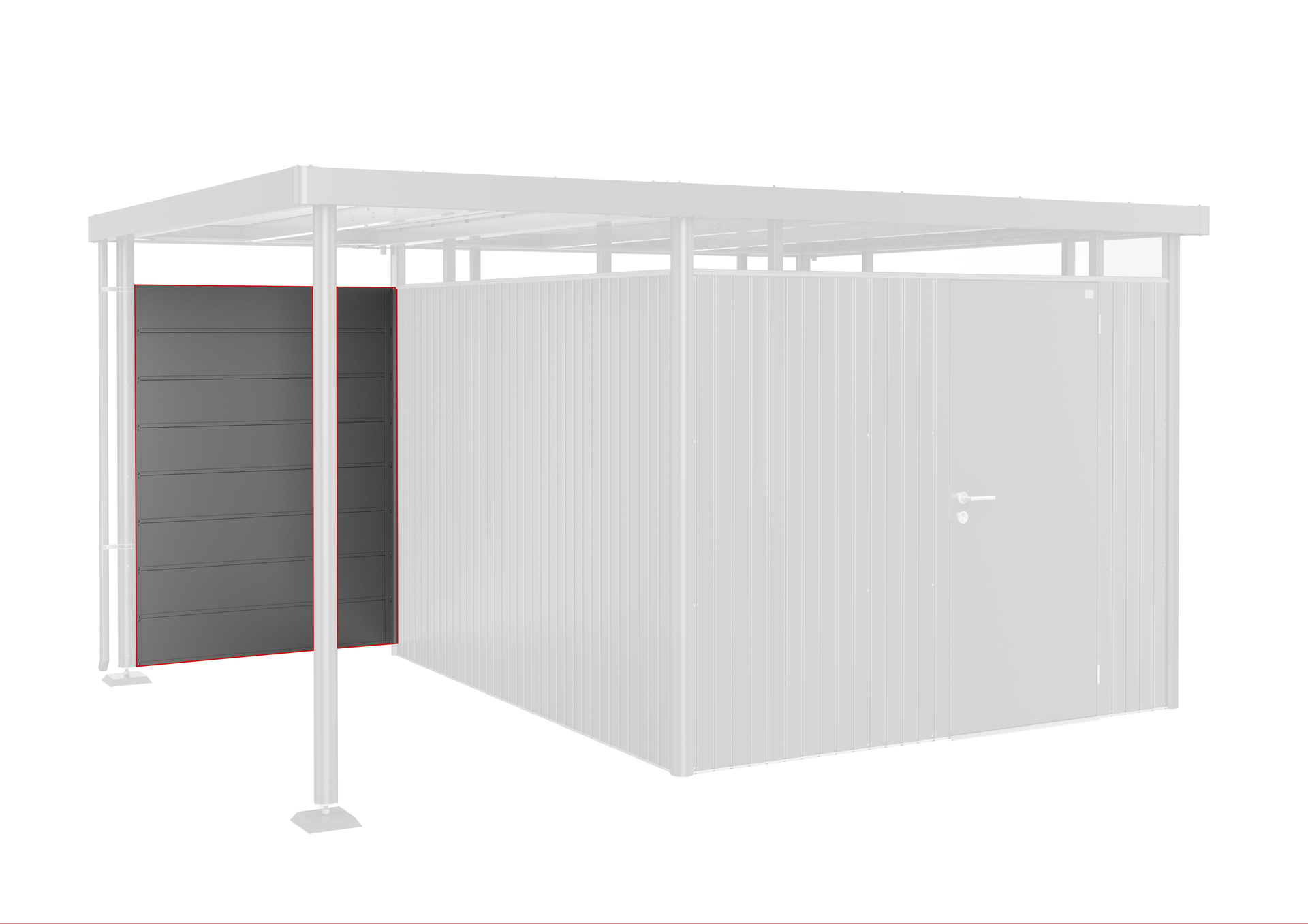 Rückwand für Seitendach Gr. S für Gr. H2-H5