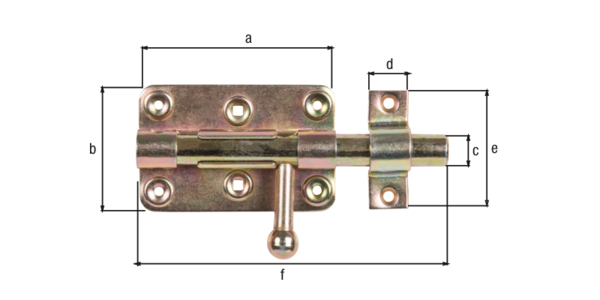 Bolzen-Schlossriegel m.befest.Schlaufe