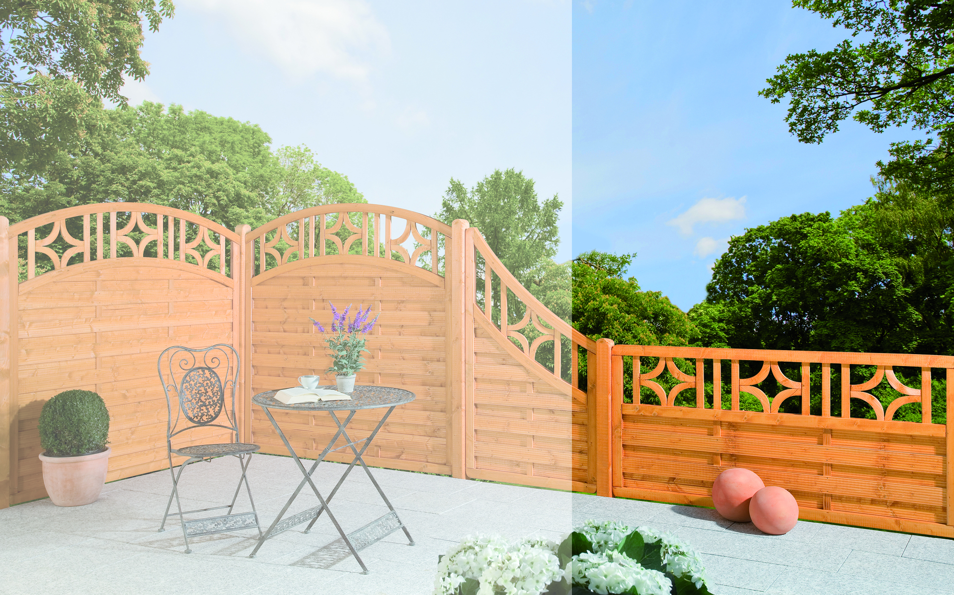 Dichtzaun Grundelement Usedom niedrig