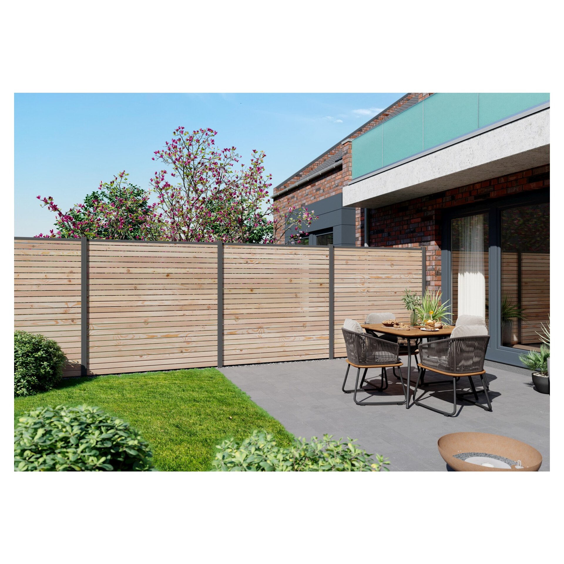 RHÖN-Serie Steckzaunelement 180x180 cm, 4-tlg. bei leitermann.de günstig kaufen RHÖN-Serie Steckzaunelement 180x180 cm, 4-tlg.