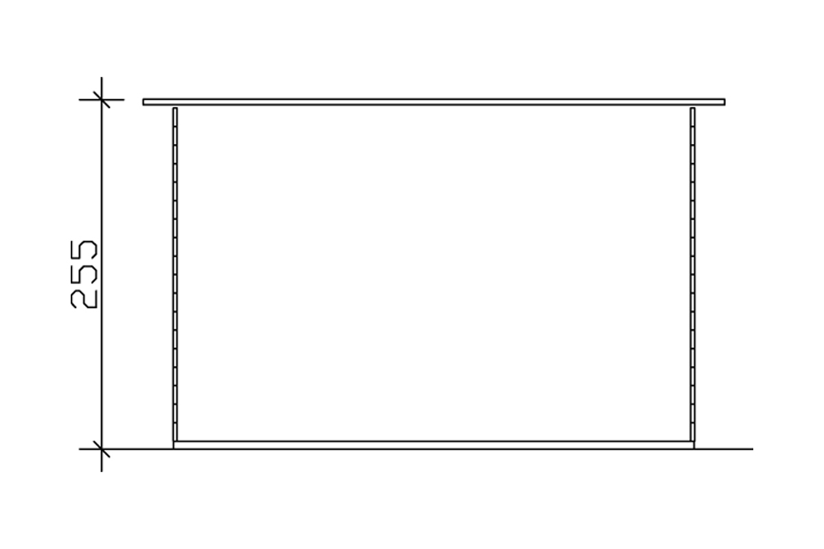 Gartenhaus Breda 1, 28mm 380 x 300cm