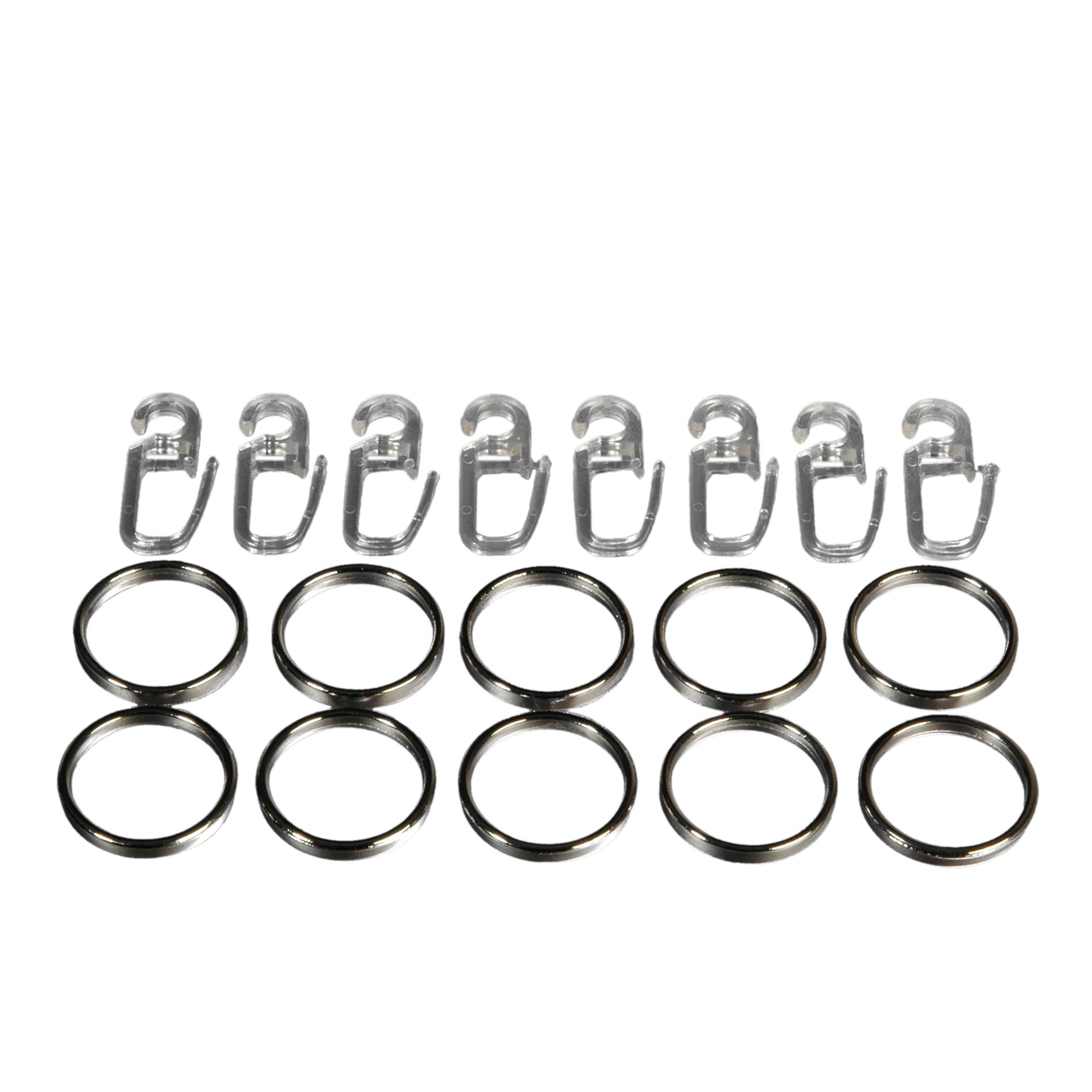 Gardinen-Ringe mit Faltenlegehaken für Gardinenstangen ø 12 mm
