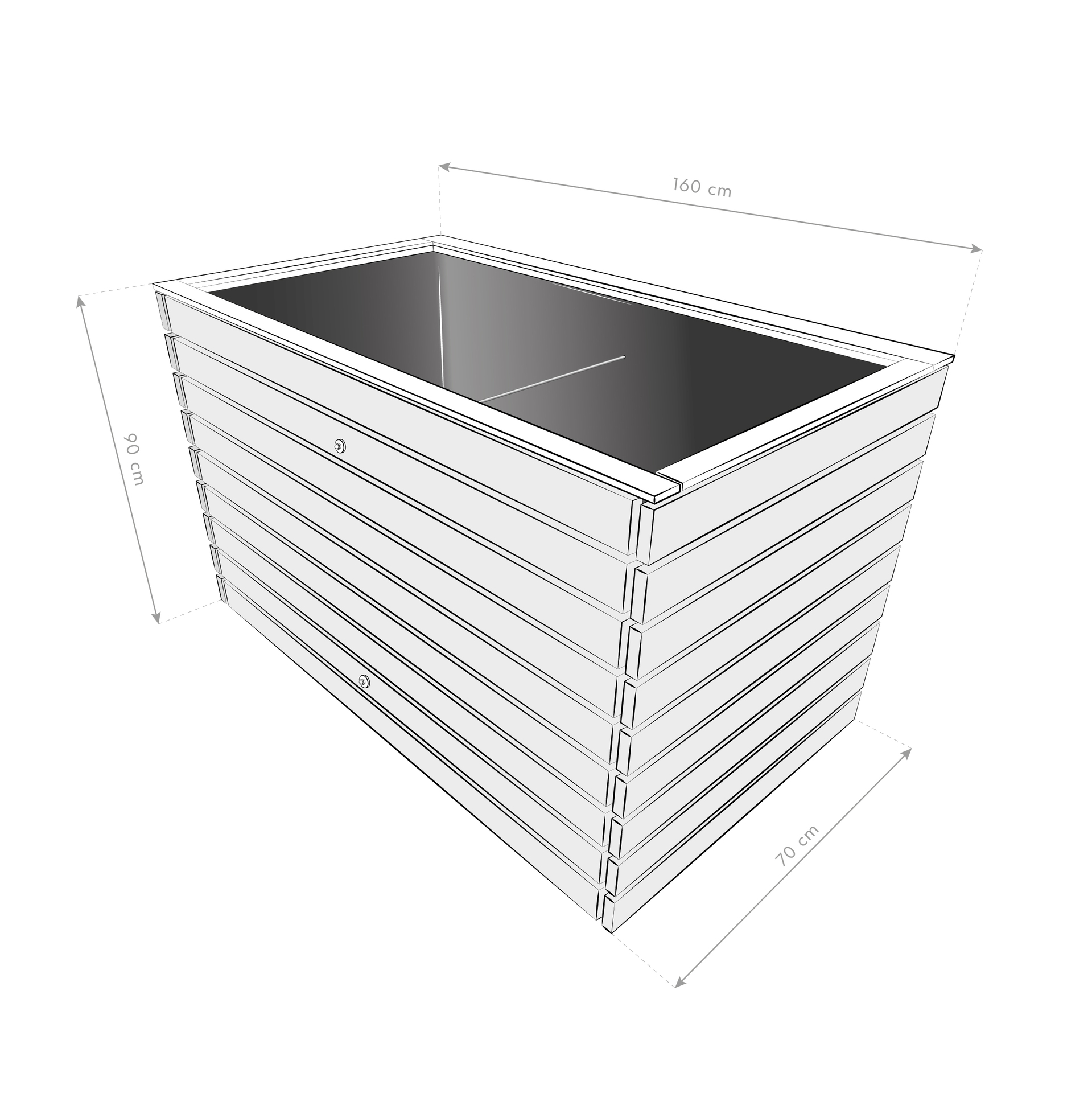 Westmann Holz Hochbeet Fichte