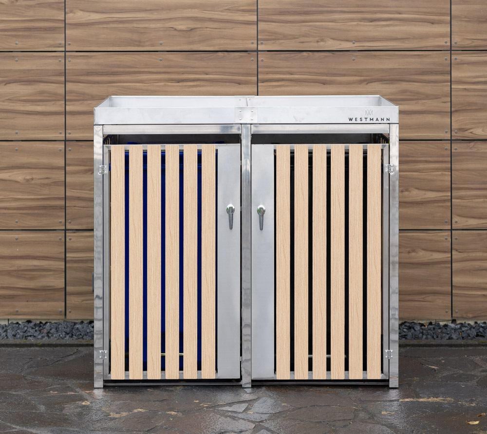 Mülltonnenbox 2-fach 240 Liter bei leitermann.de günstig kaufen Mülltonnenbox 2-fach 240 Liter