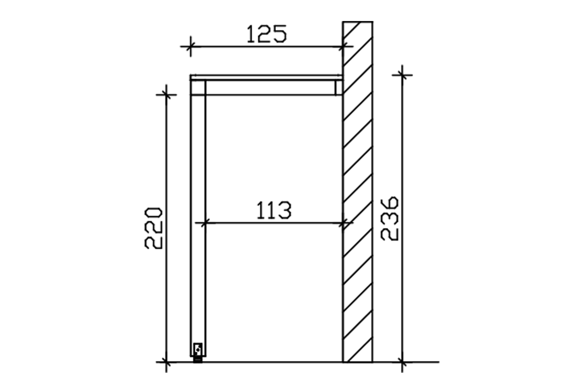 Vordach Fehmarn, 200 x 125cm