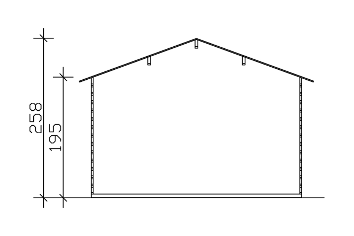 Gartenhaus Malaga , mit Vordach natur bei leitermann.de günstig kaufen Gartenhaus Malaga , mit Vordach natur