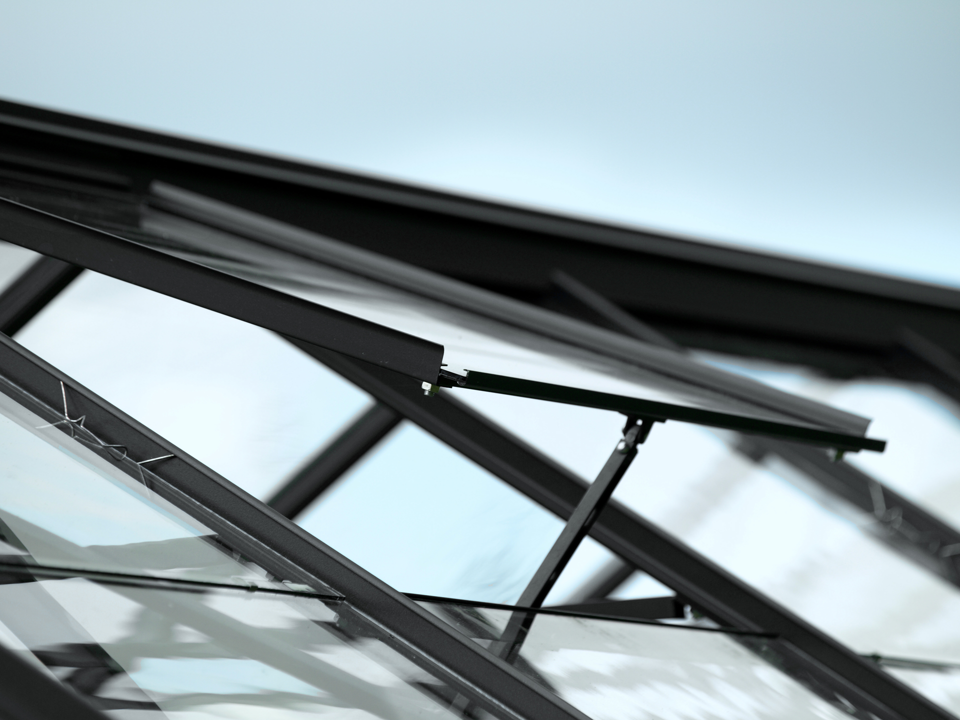 Alu Dachfenster für Gewächshaus, ohne Glas