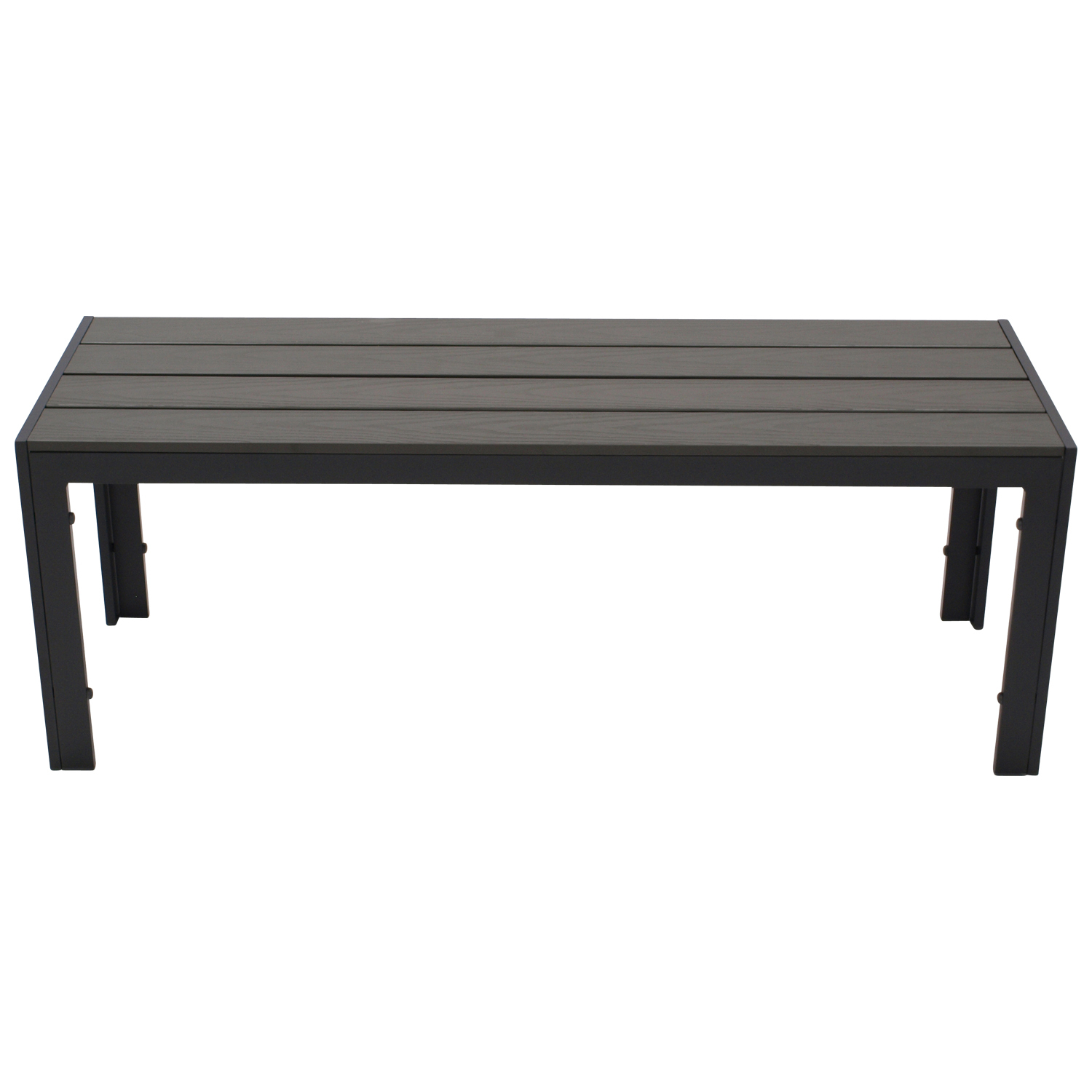 Hockerbank 2-sitzer, Aluminium, Kunstholz