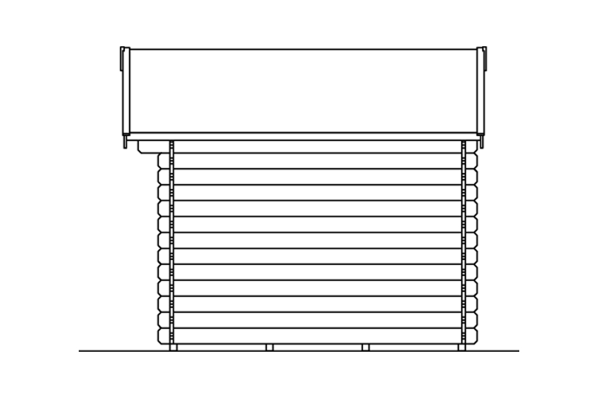 Gartenhaus Porto mit Vordach natur