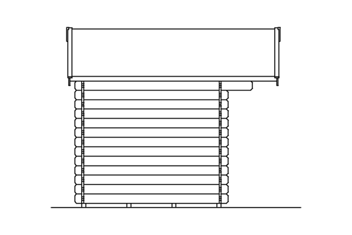 Gartenhaus Faro mit Vordach natur