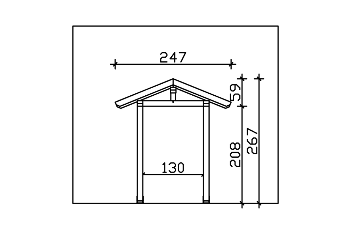 Vordach Siegen 4 Satteldach bei leitermann.de günstig kaufen Vordach Siegen 4 Satteldach