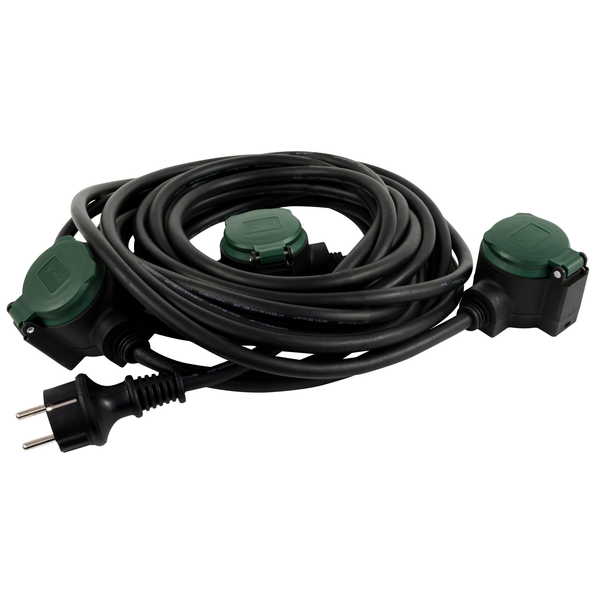 Verlängerung Supraflex IP44 3-fach, 10m, schwarz