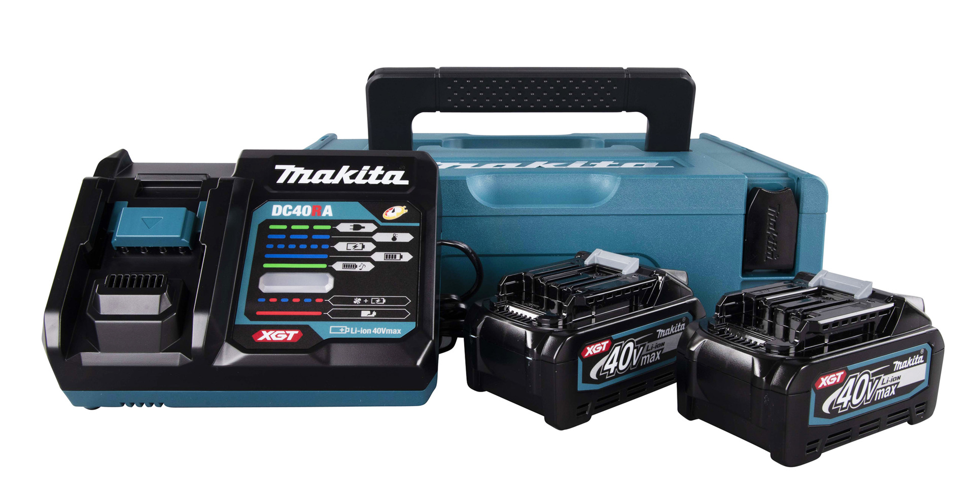 Makita Power Source-Kit 191J97-1, 40V - Stromstärke: 4,0Ah | Ausführung:  Schnellladegerät & 2 Akkus im MAKPAC 1 - Leitermann | LEITERMANN