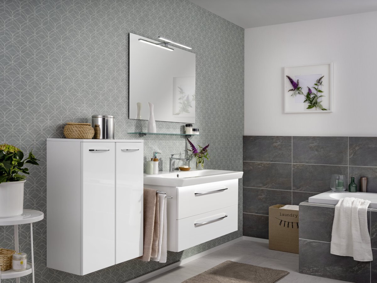 MILANO Keramikwaschtisch weiß