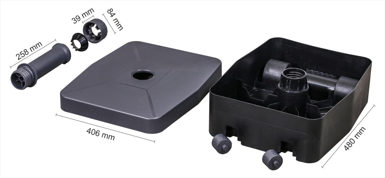 PE-Ständer füllbar ca. 40 kg anthrazit