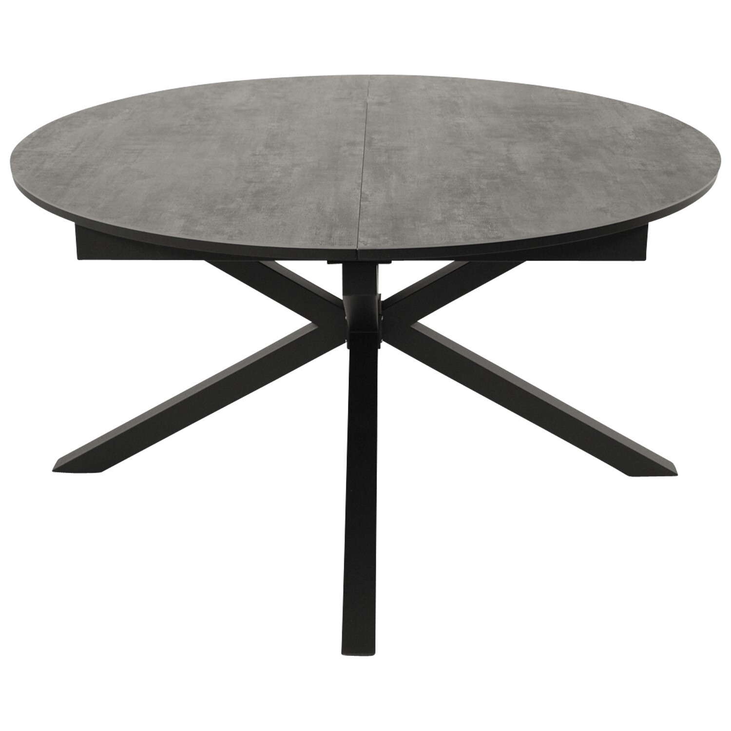 Ausziehtisch rund/oval 140/200x140cm, Alu + ECP anthrazit