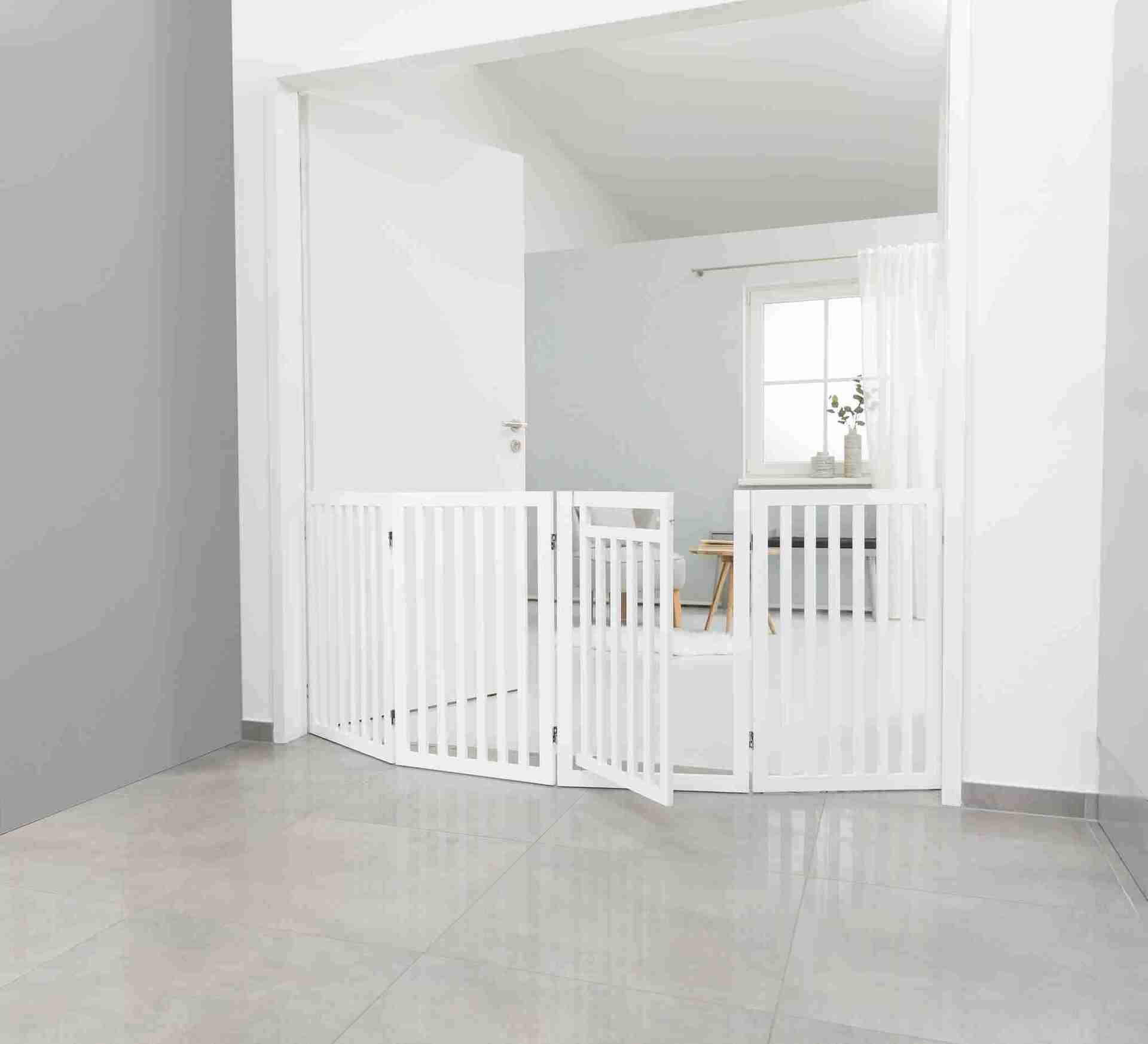 Hunde-Absperrgitter mit Tür, 4-teilig