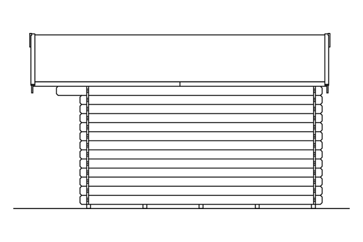 Gartenhaus Malaga , mit Vordach natur