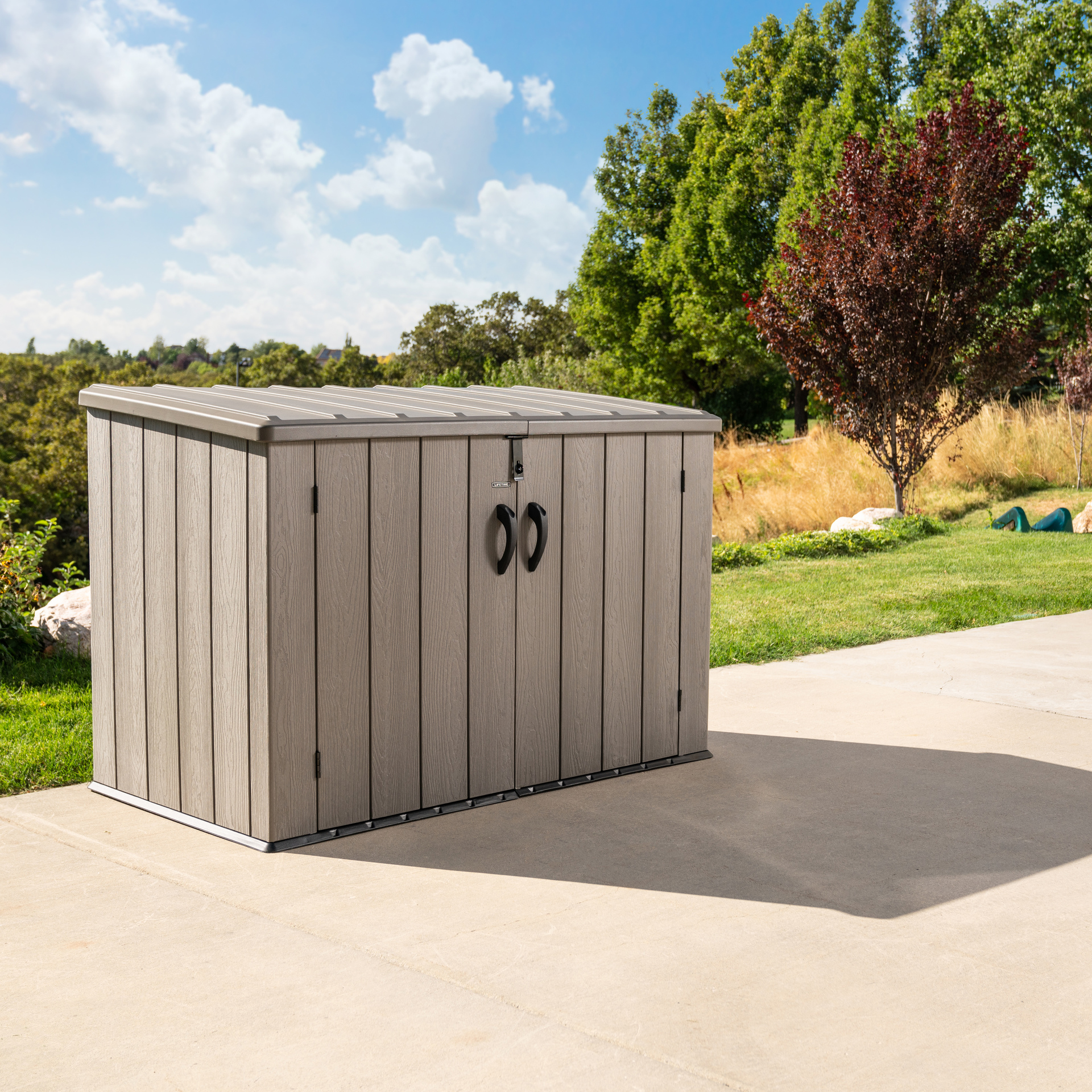 Mülltonnenbox grau/braun bei leitermann.de günstig kaufen Mülltonnenbox grau/braun