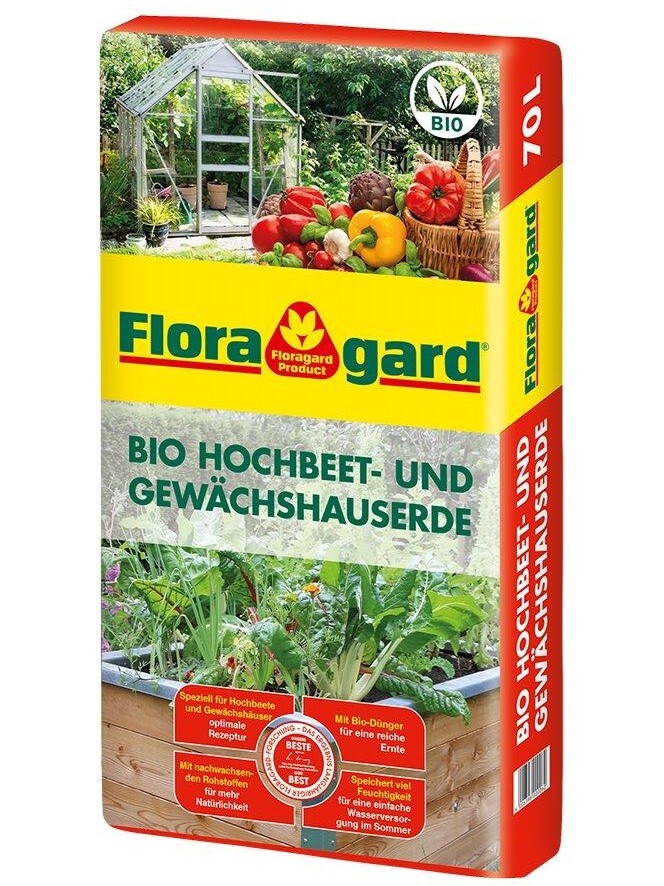 Floragard Vertriebs GmbH Bio Hochbeet- und Gewächshauserde 70L
