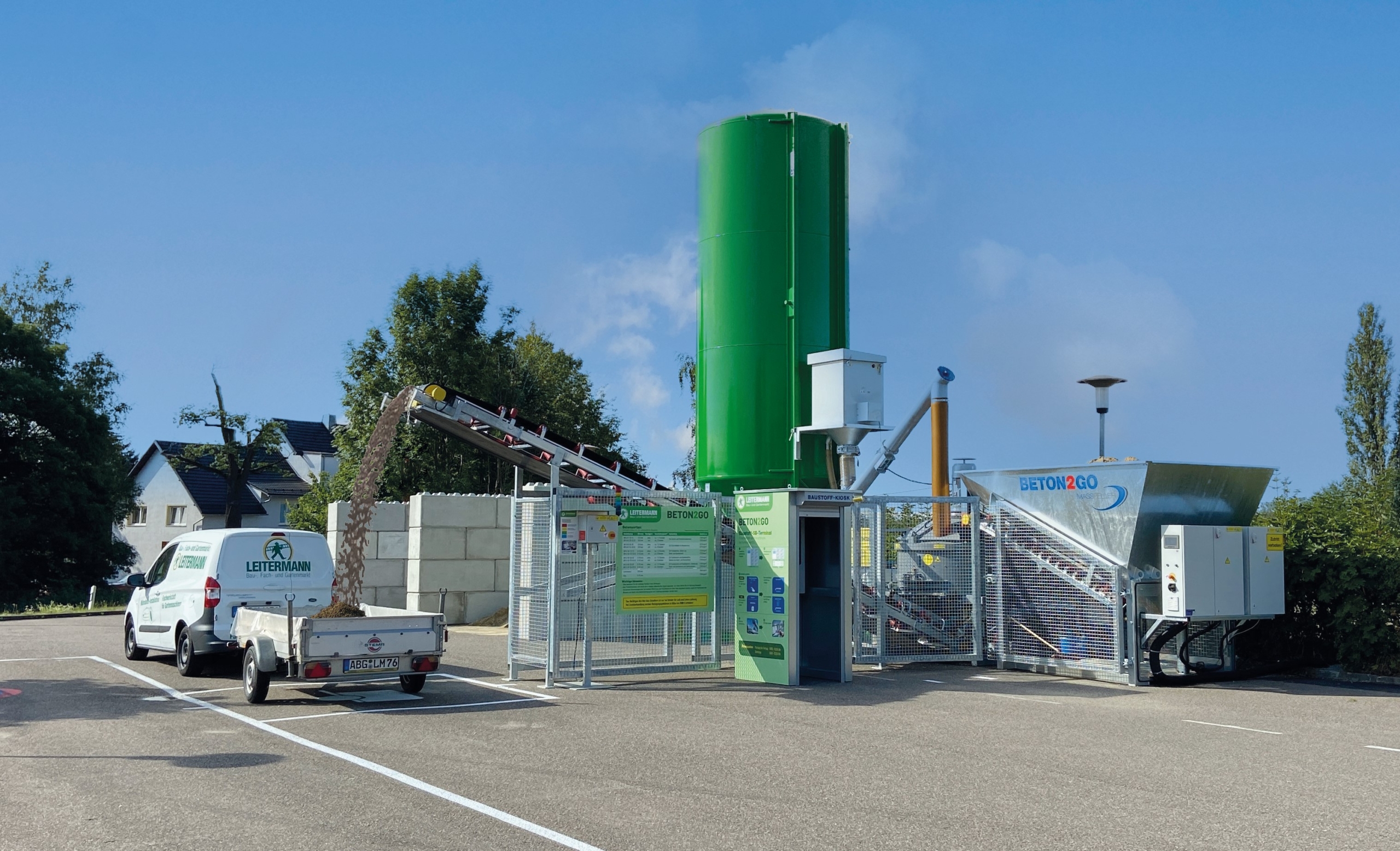 Neu im LEITERMANN Glauchau: Die Betontankstelle BETON2GO für Selbstabholer